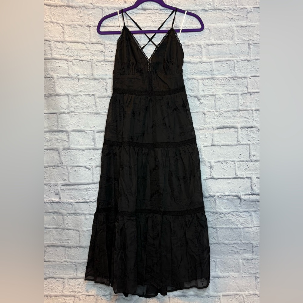 Lulu's Black Strappy Maxi Dress (0354)